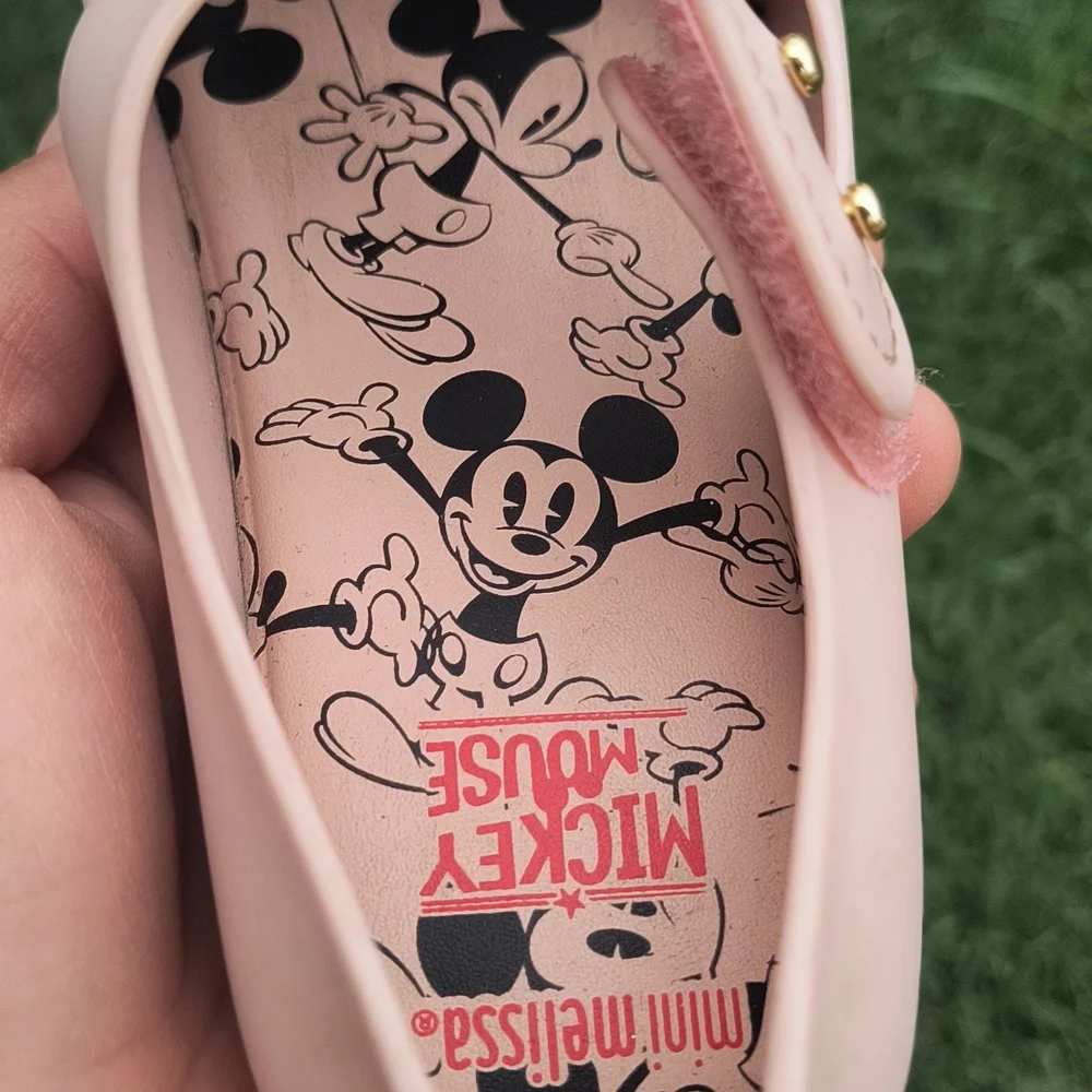 Mini Melissa Mickey And Minnie Kissing Shoe Sz 7-8 Kids
